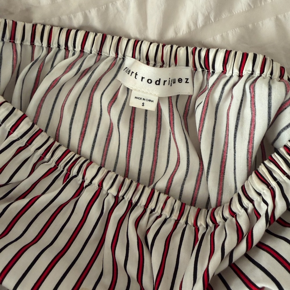 Robert Rodriguez Kids Skirt - Red, White, and Black Stripes